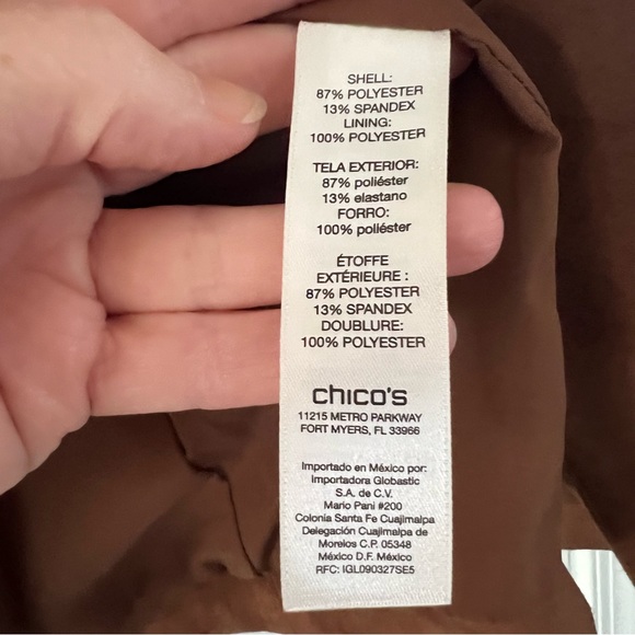 Chico’s Brown Faux Suede Open Front Jacket - Picture 5 of 8